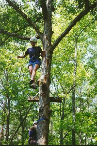 Nettie on the high ropes.