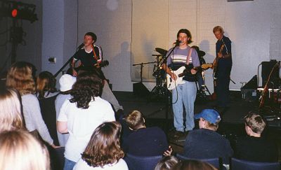 Shaded Red holds a concert on the first night of Fall Retreat.