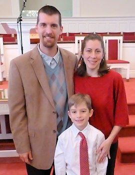 Caleb Morris with parents