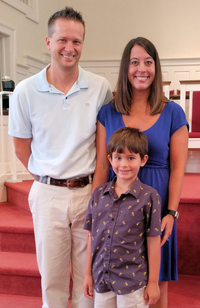 Jackson McCrary with his parents Jason and Kelly