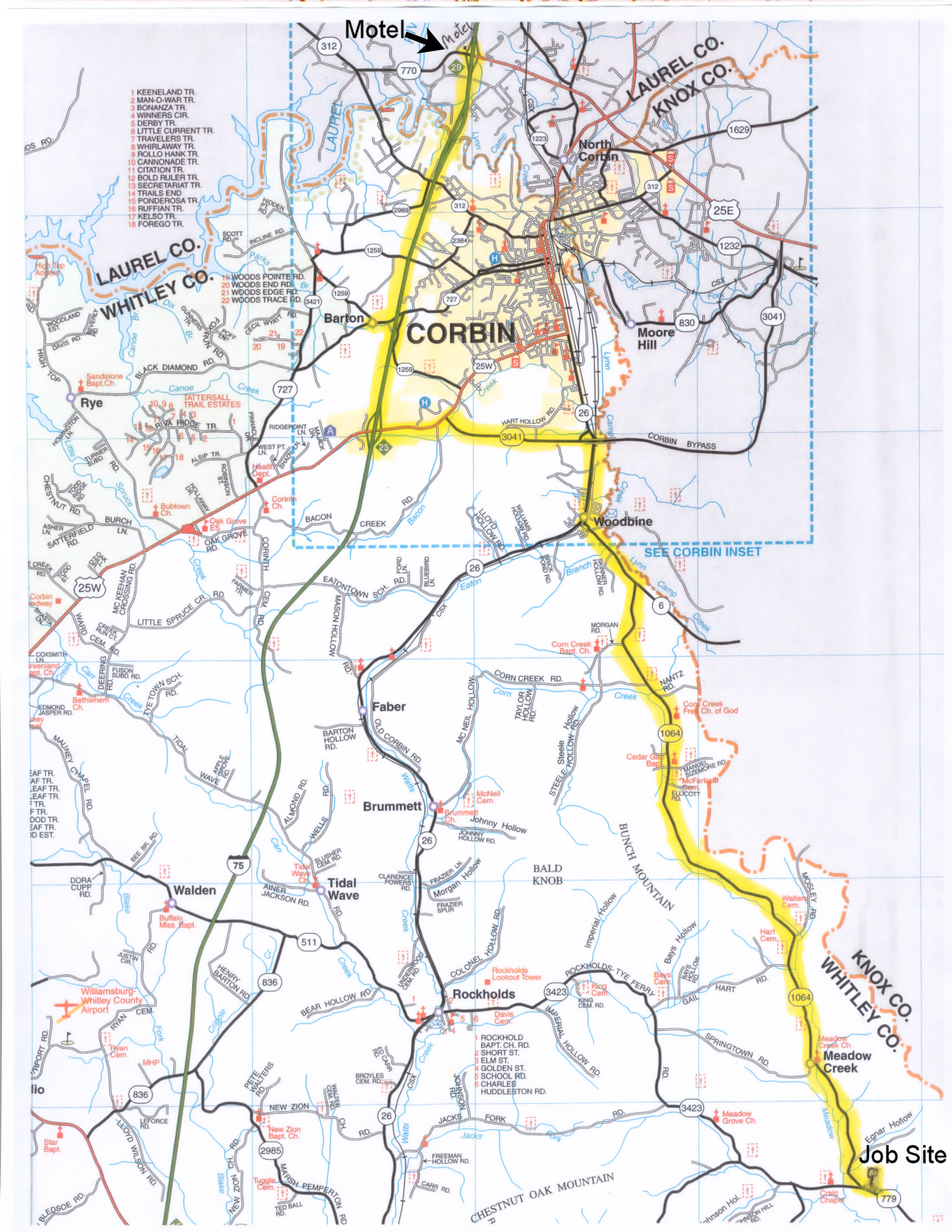 Map to job site