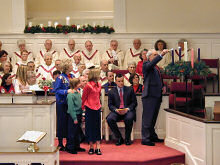 Lighting the Advent candle